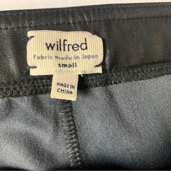 Wilfred  Aritzia Rebelle Japanese Vegan Leather Leggings in Black - Picture 10 of 11